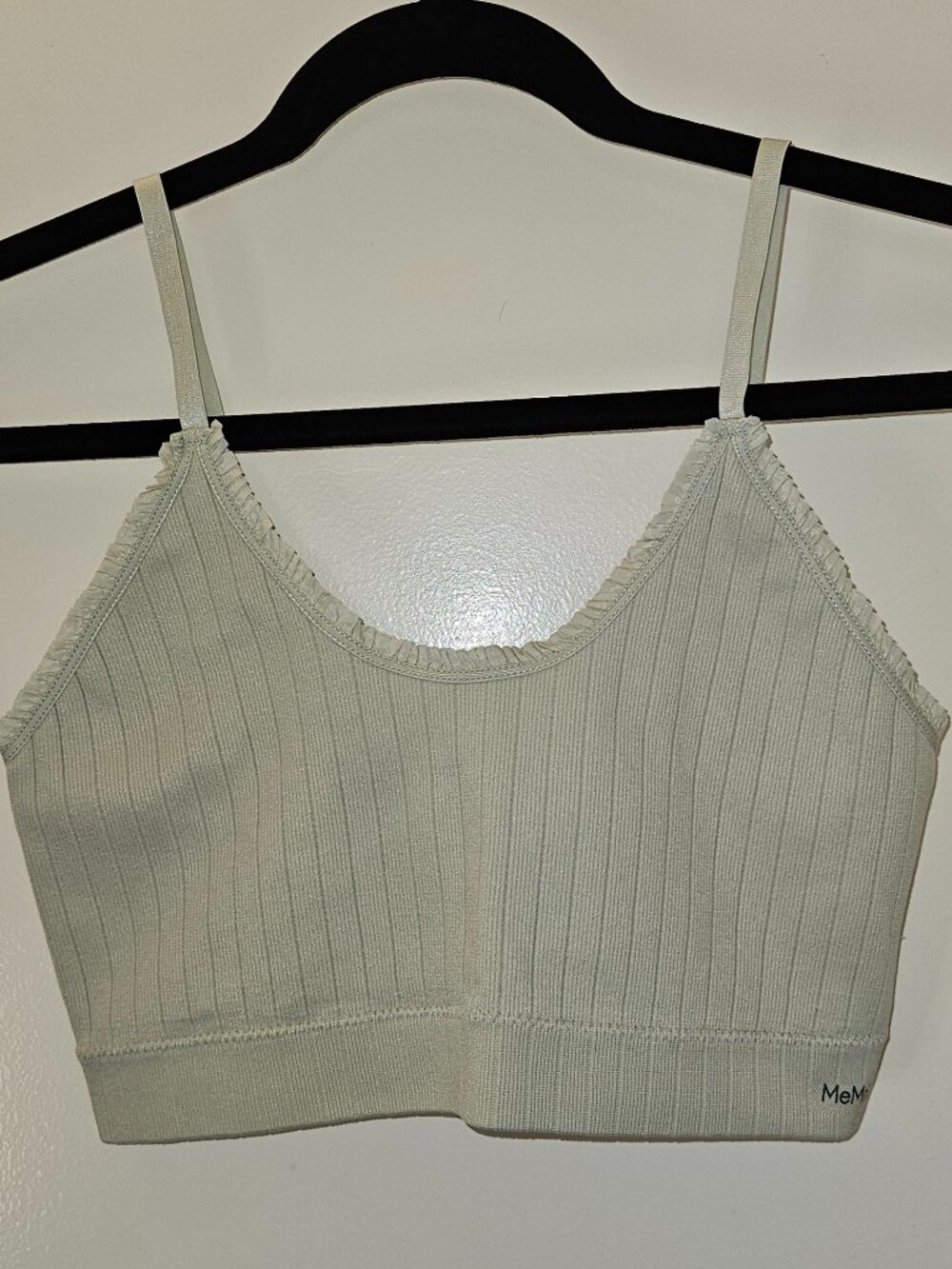 Shelf Bra in Seafoam Green with adjustable straps XL